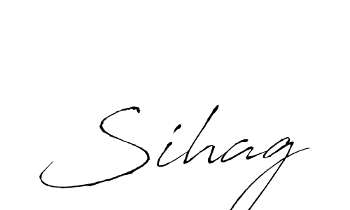 How to make Sihag name signature. Use Antro_Vectra style for creating short signs online. This is the latest handwritten sign. Sihag signature style 6 images and pictures png