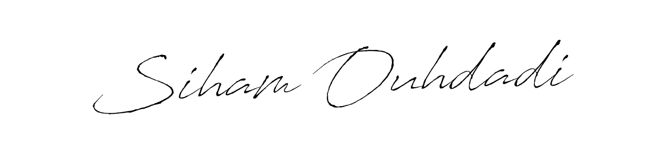 Make a short Siham Ouhdadi signature style. Manage your documents anywhere anytime using Antro_Vectra. Create and add eSignatures, submit forms, share and send files easily. Siham Ouhdadi signature style 6 images and pictures png