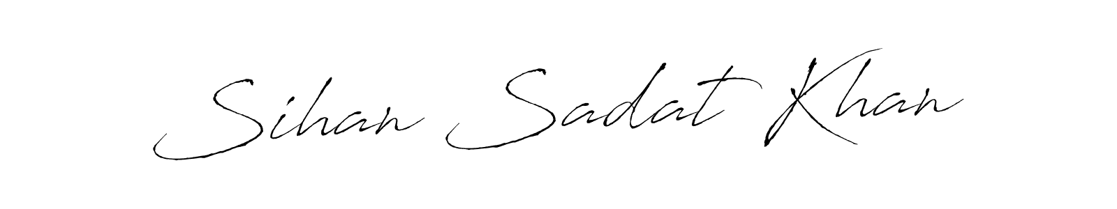 You can use this online signature creator to create a handwritten signature for the name Sihan Sadat Khan. This is the best online autograph maker. Sihan Sadat Khan signature style 6 images and pictures png