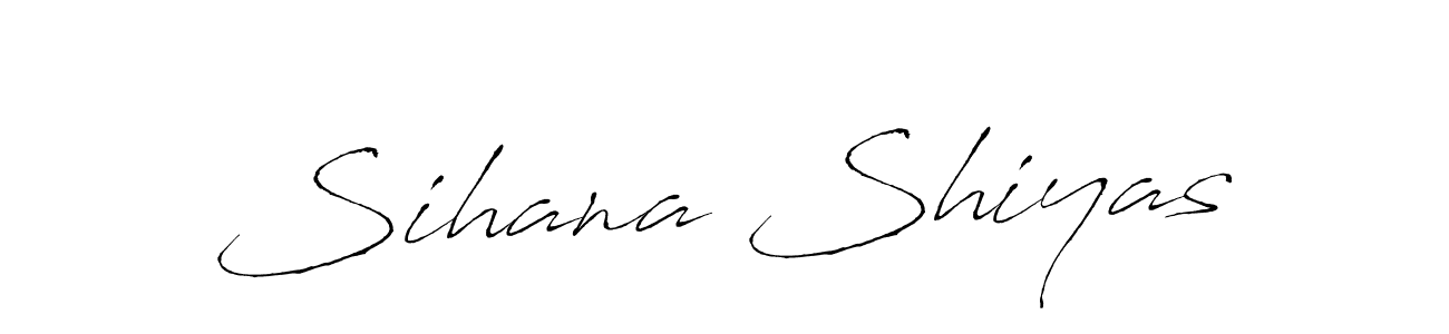 if you are searching for the best signature style for your name Sihana Shiyas. so please give up your signature search. here we have designed multiple signature styles  using Antro_Vectra. Sihana Shiyas signature style 6 images and pictures png