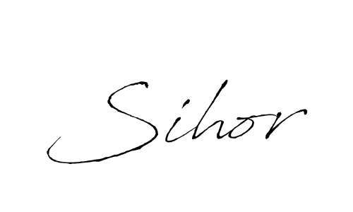 Design your own signature with our free online signature maker. With this signature software, you can create a handwritten (Antro_Vectra) signature for name Sihor. Sihor signature style 6 images and pictures png