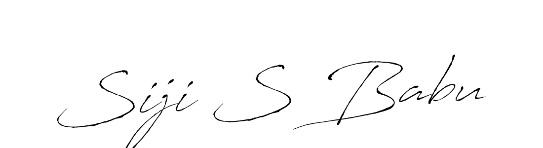 The best way (Antro_Vectra) to make a short signature is to pick only two or three words in your name. The name Siji S Babu include a total of six letters. For converting this name. Siji S Babu signature style 6 images and pictures png