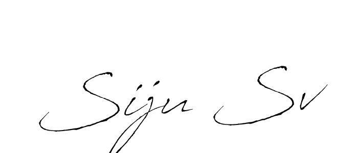 Also we have Siju Sv name is the best signature style. Create professional handwritten signature collection using Antro_Vectra autograph style. Siju Sv signature style 6 images and pictures png