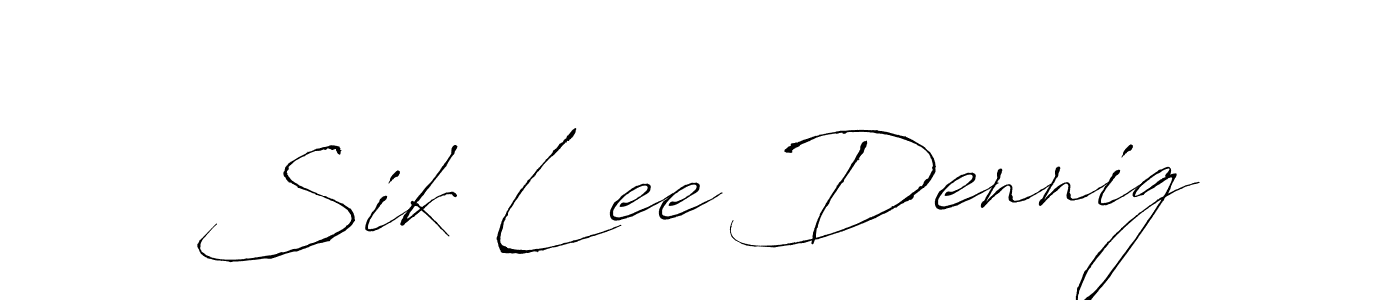 How to make Sik Lee Dennig signature? Antro_Vectra is a professional autograph style. Create handwritten signature for Sik Lee Dennig name. Sik Lee Dennig signature style 6 images and pictures png