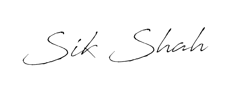 Create a beautiful signature design for name Sik Shah. With this signature (Antro_Vectra) fonts, you can make a handwritten signature for free. Sik Shah signature style 6 images and pictures png