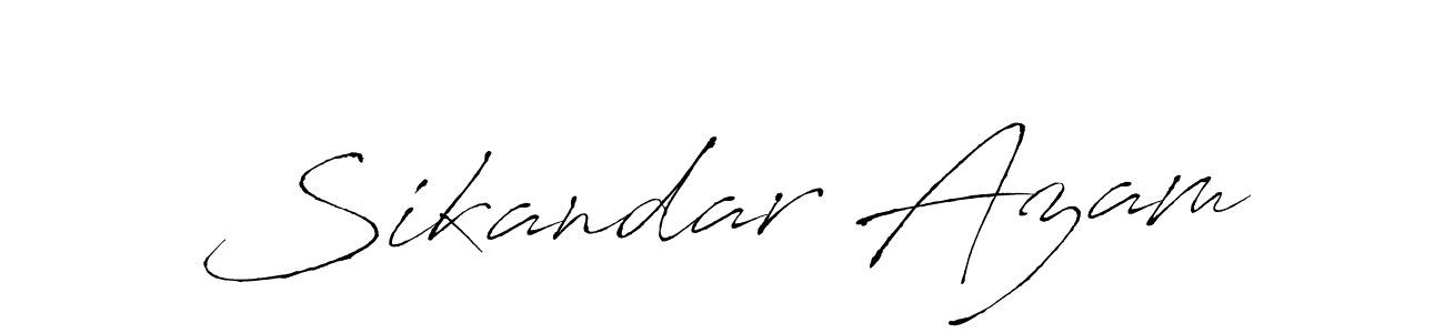 Design your own signature with our free online signature maker. With this signature software, you can create a handwritten (Antro_Vectra) signature for name Sikandar Azam. Sikandar Azam signature style 6 images and pictures png