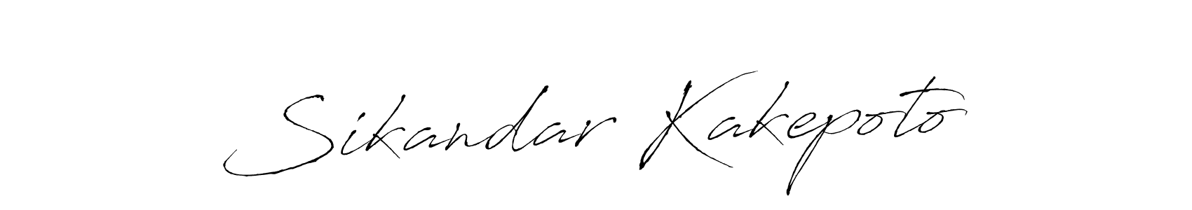 Also we have Sikandar Kakepoto name is the best signature style. Create professional handwritten signature collection using Antro_Vectra autograph style. Sikandar Kakepoto signature style 6 images and pictures png