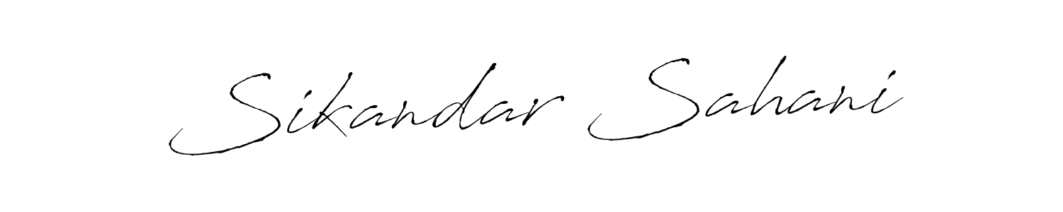It looks lik you need a new signature style for name Sikandar Sahani. Design unique handwritten (Antro_Vectra) signature with our free signature maker in just a few clicks. Sikandar Sahani signature style 6 images and pictures png