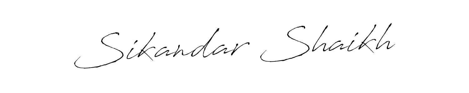 How to make Sikandar Shaikh signature? Antro_Vectra is a professional autograph style. Create handwritten signature for Sikandar Shaikh name. Sikandar Shaikh signature style 6 images and pictures png