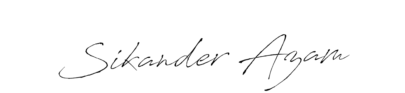 Design your own signature with our free online signature maker. With this signature software, you can create a handwritten (Antro_Vectra) signature for name Sikander Azam. Sikander Azam signature style 6 images and pictures png