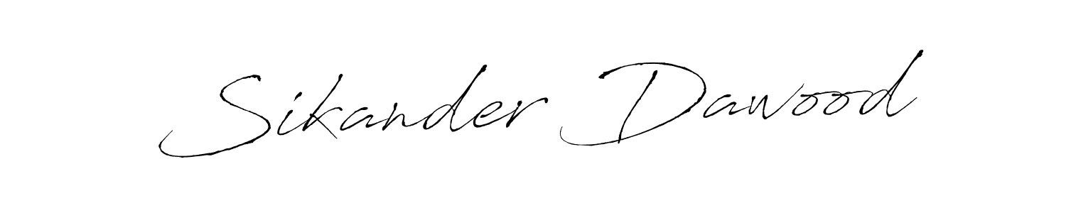 The best way (Antro_Vectra) to make a short signature is to pick only two or three words in your name. The name Sikander Dawood include a total of six letters. For converting this name. Sikander Dawood signature style 6 images and pictures png