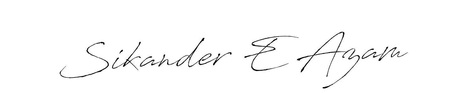 How to make Sikander E Azam signature? Antro_Vectra is a professional autograph style. Create handwritten signature for Sikander E Azam name. Sikander E Azam signature style 6 images and pictures png