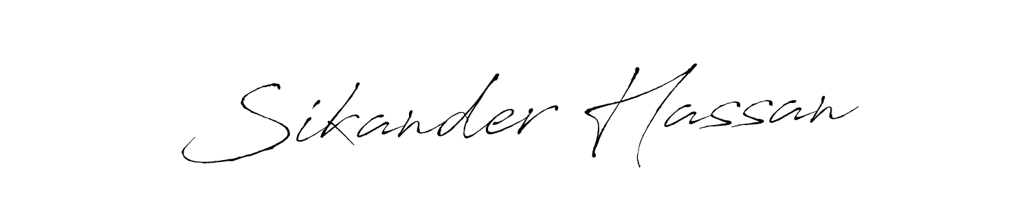 Also You can easily find your signature by using the search form. We will create Sikander Hassan name handwritten signature images for you free of cost using Antro_Vectra sign style. Sikander Hassan signature style 6 images and pictures png