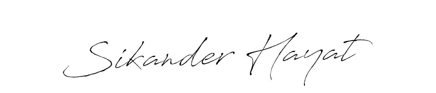 Use a signature maker to create a handwritten signature online. With this signature software, you can design (Antro_Vectra) your own signature for name Sikander Hayat. Sikander Hayat signature style 6 images and pictures png