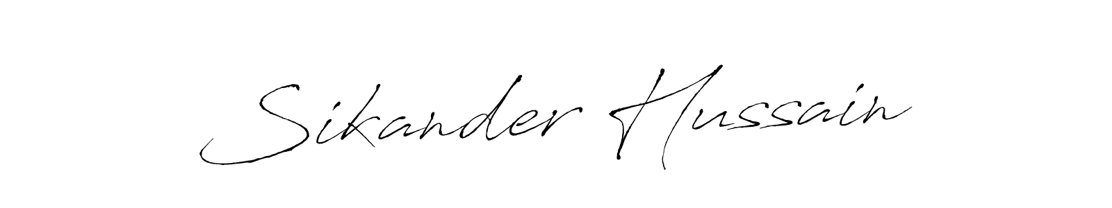Sikander Hussain stylish signature style. Best Handwritten Sign (Antro_Vectra) for my name. Handwritten Signature Collection Ideas for my name Sikander Hussain. Sikander Hussain signature style 6 images and pictures png