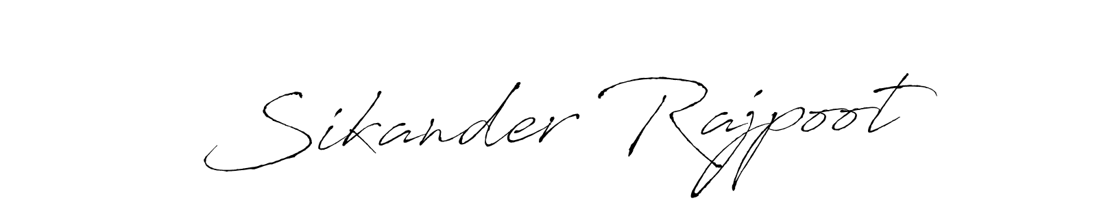 The best way (Antro_Vectra) to make a short signature is to pick only two or three words in your name. The name Sikander Rajpoot include a total of six letters. For converting this name. Sikander Rajpoot signature style 6 images and pictures png