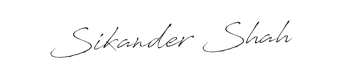 How to make Sikander Shah name signature. Use Antro_Vectra style for creating short signs online. This is the latest handwritten sign. Sikander Shah signature style 6 images and pictures png