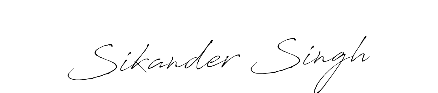 The best way (Antro_Vectra) to make a short signature is to pick only two or three words in your name. The name Sikander Singh include a total of six letters. For converting this name. Sikander Singh signature style 6 images and pictures png