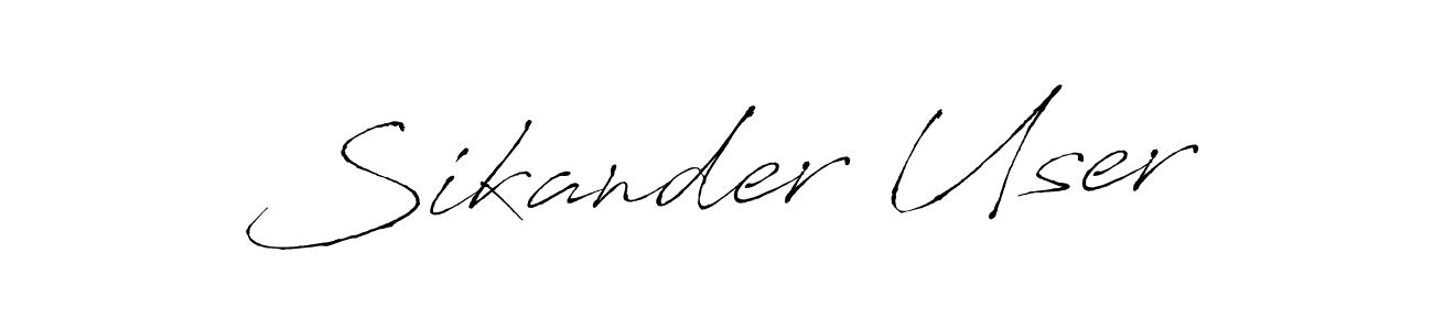 How to make Sikander User name signature. Use Antro_Vectra style for creating short signs online. This is the latest handwritten sign. Sikander User signature style 6 images and pictures png