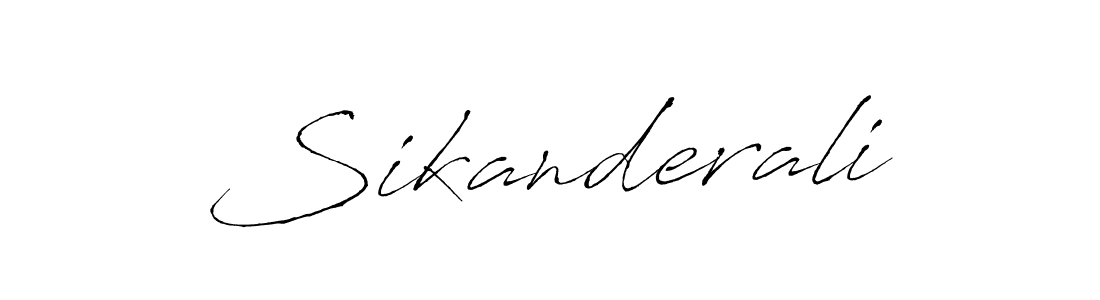 How to make Sikanderali signature? Antro_Vectra is a professional autograph style. Create handwritten signature for Sikanderali name. Sikanderali signature style 6 images and pictures png