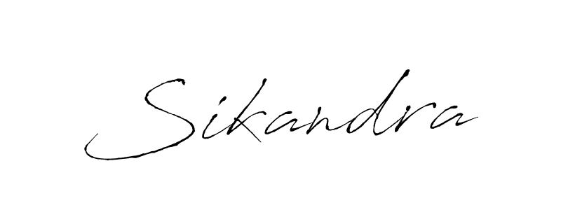 Design your own signature with our free online signature maker. With this signature software, you can create a handwritten (Antro_Vectra) signature for name Sikandra. Sikandra signature style 6 images and pictures png