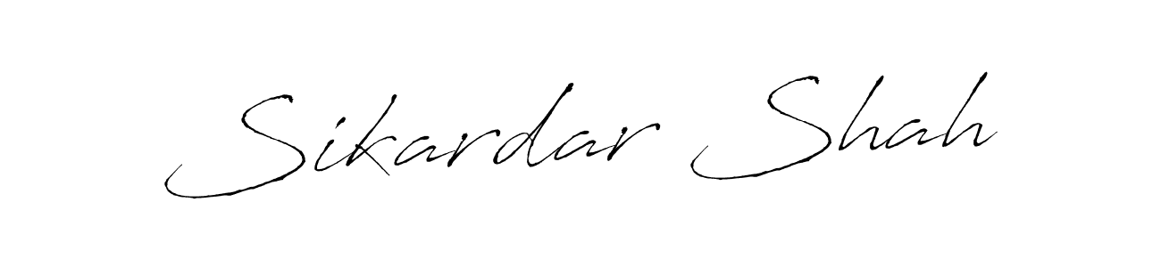 The best way (Antro_Vectra) to make a short signature is to pick only two or three words in your name. The name Sikardar Shah include a total of six letters. For converting this name. Sikardar Shah signature style 6 images and pictures png