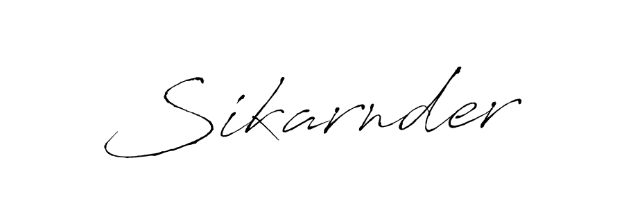 Design your own signature with our free online signature maker. With this signature software, you can create a handwritten (Antro_Vectra) signature for name Sikarnder. Sikarnder signature style 6 images and pictures png