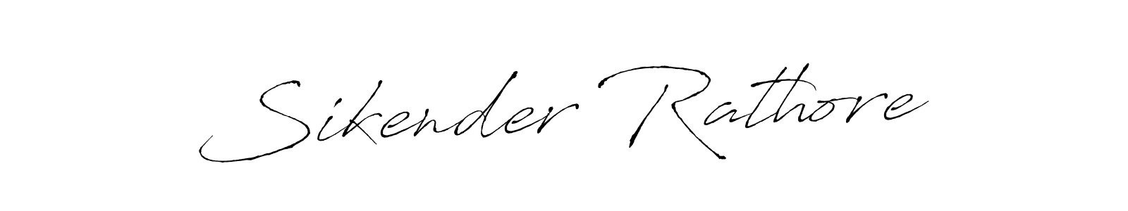 Create a beautiful signature design for name Sikender Rathore. With this signature (Antro_Vectra) fonts, you can make a handwritten signature for free. Sikender Rathore signature style 6 images and pictures png