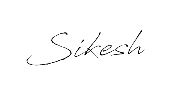 Make a beautiful signature design for name Sikesh. With this signature (Antro_Vectra) style, you can create a handwritten signature for free. Sikesh signature style 6 images and pictures png