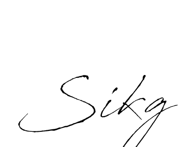 Design your own signature with our free online signature maker. With this signature software, you can create a handwritten (Antro_Vectra) signature for name Sikg. Sikg signature style 6 images and pictures png