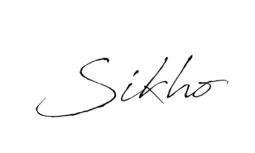Make a beautiful signature design for name Sikho. With this signature (Antro_Vectra) style, you can create a handwritten signature for free. Sikho signature style 6 images and pictures png