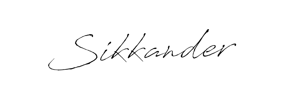 Design your own signature with our free online signature maker. With this signature software, you can create a handwritten (Antro_Vectra) signature for name Sikkander. Sikkander signature style 6 images and pictures png