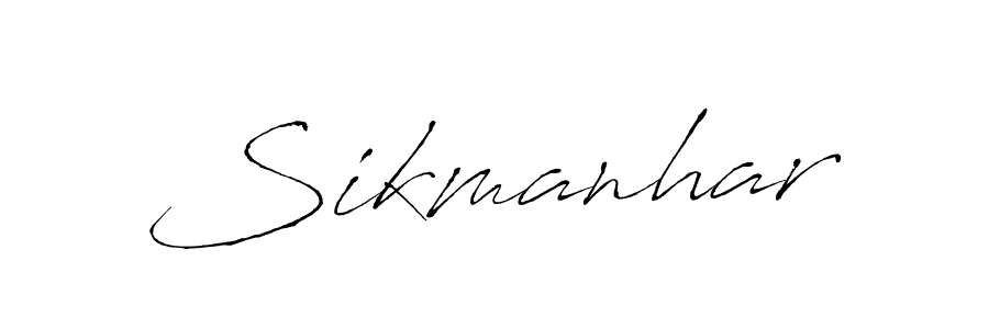 How to make Sikmanhar signature? Antro_Vectra is a professional autograph style. Create handwritten signature for Sikmanhar name. Sikmanhar signature style 6 images and pictures png