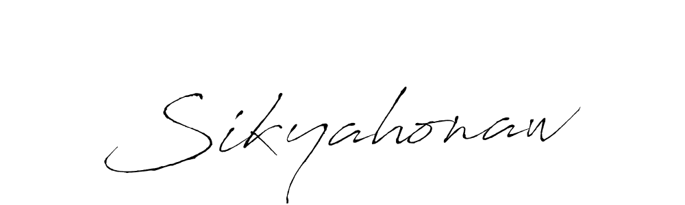 Create a beautiful signature design for name Sikyahonaw. With this signature (Antro_Vectra) fonts, you can make a handwritten signature for free. Sikyahonaw signature style 6 images and pictures png