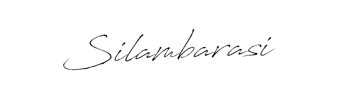 You should practise on your own different ways (Antro_Vectra) to write your name (Silambarasi) in signature. don't let someone else do it for you. Silambarasi signature style 6 images and pictures png