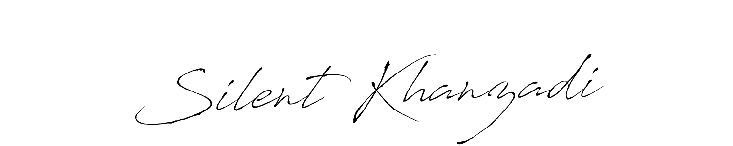 Also You can easily find your signature by using the search form. We will create Silent Khanzadi name handwritten signature images for you free of cost using Antro_Vectra sign style. Silent Khanzadi signature style 6 images and pictures png