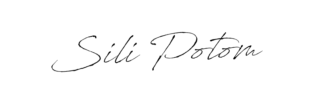 Sili Potom stylish signature style. Best Handwritten Sign (Antro_Vectra) for my name. Handwritten Signature Collection Ideas for my name Sili Potom. Sili Potom signature style 6 images and pictures png