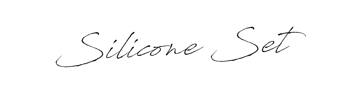 Similarly Antro_Vectra is the best handwritten signature design. Signature creator online .You can use it as an online autograph creator for name Silicone Set. Silicone Set signature style 6 images and pictures png