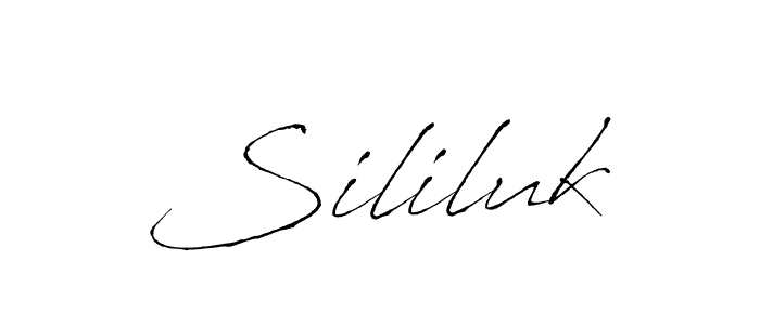 You should practise on your own different ways (Antro_Vectra) to write your name (Sililuk) in signature. don't let someone else do it for you. Sililuk signature style 6 images and pictures png