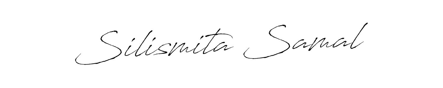 The best way (Antro_Vectra) to make a short signature is to pick only two or three words in your name. The name Silismita Samal include a total of six letters. For converting this name. Silismita Samal signature style 6 images and pictures png
