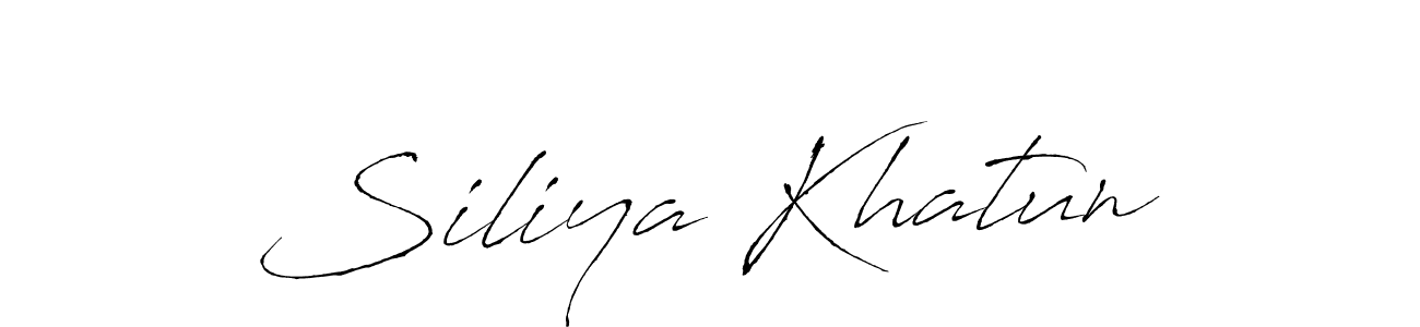 The best way (Antro_Vectra) to make a short signature is to pick only two or three words in your name. The name Siliya Khatun include a total of six letters. For converting this name. Siliya Khatun signature style 6 images and pictures png