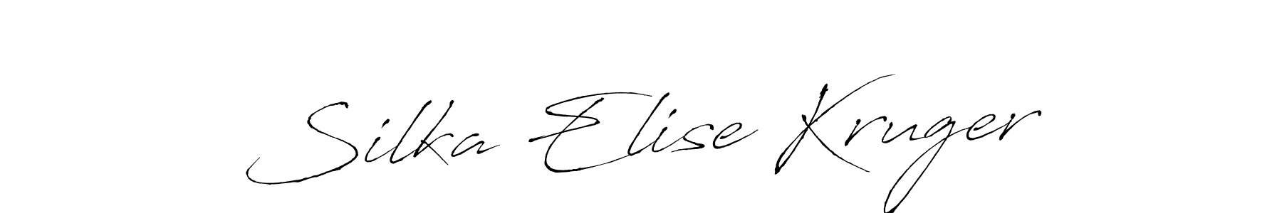 Create a beautiful signature design for name Silka Elise Kruger. With this signature (Antro_Vectra) fonts, you can make a handwritten signature for free. Silka Elise Kruger signature style 6 images and pictures png