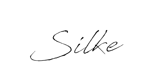 Use a signature maker to create a handwritten signature online. With this signature software, you can design (Antro_Vectra) your own signature for name Silke . Silke  signature style 6 images and pictures png