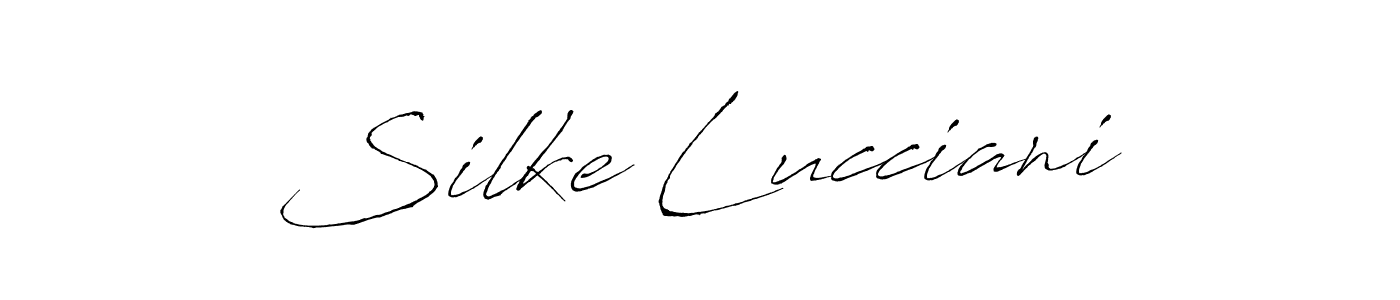 Design your own signature with our free online signature maker. With this signature software, you can create a handwritten (Antro_Vectra) signature for name Silke Lucciani. Silke Lucciani signature style 6 images and pictures png