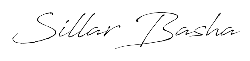 Make your name Sillar Basha memorable on every contract using Antro_Vectra autograph style. Instant transparent background export available. Sillar Basha signature style 6 images and pictures png