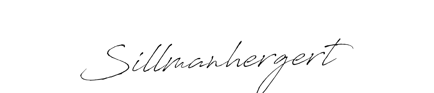 Make a beautiful signature design for name Sillmanhergert. With this signature (Antro_Vectra) style, you can create a handwritten signature for free. Sillmanhergert signature style 6 images and pictures png