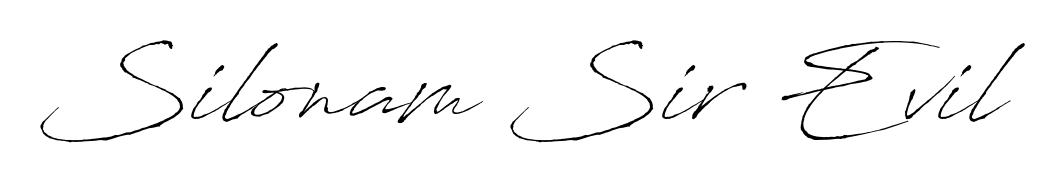 Looking for an artistic signature for Silonam Sir Evil? The Antro_Vectra calligraphy style gives a sophisticated flow suitable for business cards and emails. Silonam Sir Evil signature style 6 images and pictures png