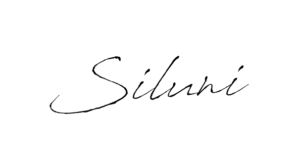 Similarly Antro_Vectra is the best handwritten signature design. Signature creator online .You can use it as an online autograph creator for name Siluni. Siluni signature style 6 images and pictures png