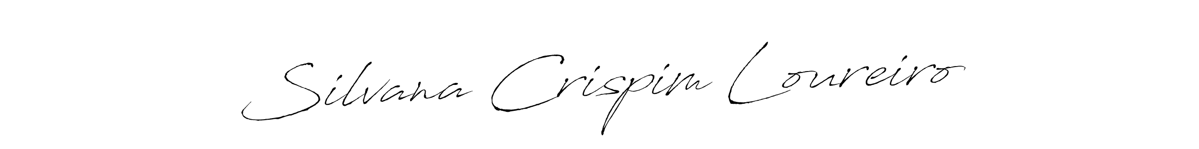 How to make Silvana Crispim Loureiro name signature. Use Antro_Vectra style for creating short signs online. This is the latest handwritten sign. Silvana Crispim Loureiro signature style 6 images and pictures png