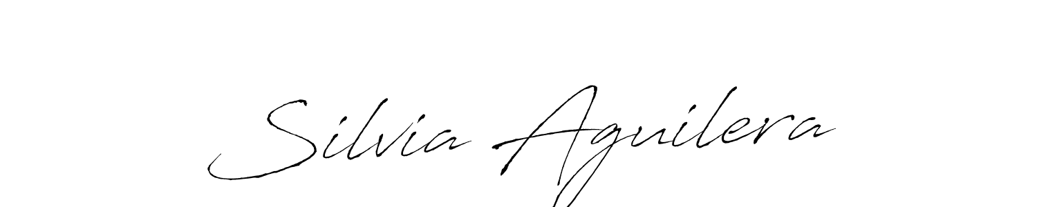 Design your own signature with our free online signature maker. With this signature software, you can create a handwritten (Antro_Vectra) signature for name Silvia Aguilera. Silvia Aguilera signature style 6 images and pictures png